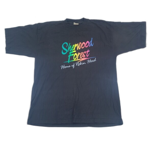 Vtg Robin Hood Sherwood Forest t-shirt Outdoors Travel Location 80s tee - Picture 1 of 5